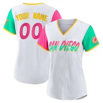 Custom Women's San Diego Padres Authentic 2022 City Connect Jersey - White