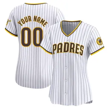Custom Women's San Diego Padres Limited Home Jersey - White