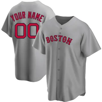 Custom Youth Boston Red Sox Replica Road Jersey - Gray
