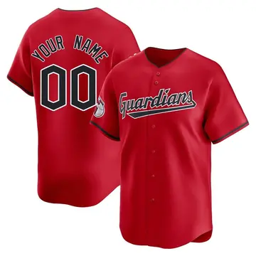 Custom Youth Cleveland Guardians Limited Alternate Jersey - Red