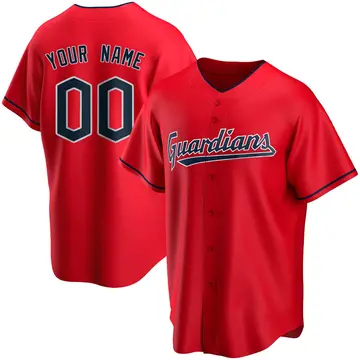 Custom Youth Cleveland Guardians Replica Alternate Jersey - Red