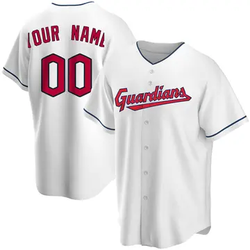 Custom Youth Cleveland Guardians Replica Home Jersey - White