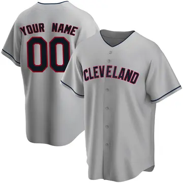 Custom Youth Cleveland Guardians Replica Road Jersey - Gray