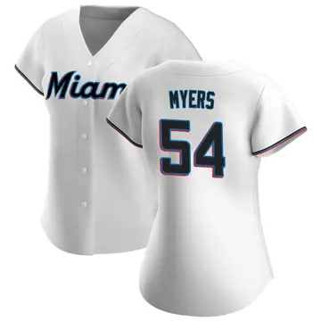 Dane Myers Women's Miami Marlins Authentic Home Jersey - White