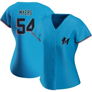 Dane Myers Women's Miami Marlins Replica Alternate Jersey - Blue