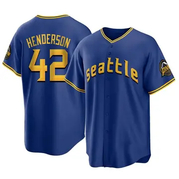 Dave Henderson Men's Seattle Mariners Replica 2023 City Connect Jersey - Royal