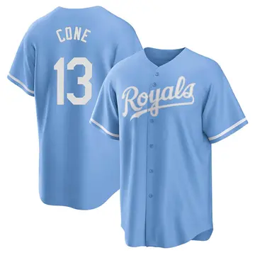 David Cone Men's Kansas City Royals Replica 2022 Alternate Jersey - Light Blue