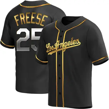 David Freese Youth Los Angeles Dodgers Replica Alternate Jersey - Black Golden