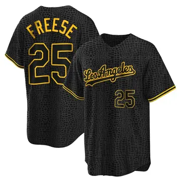 David Freese Youth Los Angeles Dodgers Replica Snake Skin City Jersey - Black