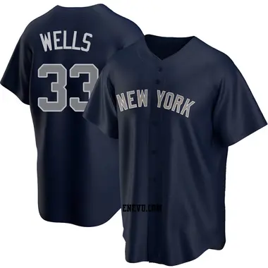 David Wells Men's New York Yankees Authentic Alternate Jersey - Navy