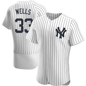 David Wells Men's New York Yankees Authentic Home Jersey - White