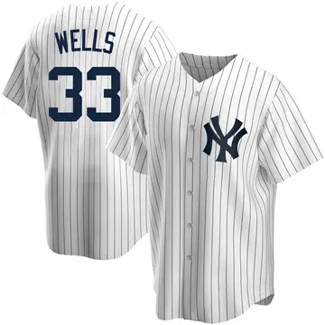 David Wells Youth New York Yankees Replica Home Jersey - White