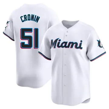 Declan Cronin Men's Miami Marlins Limited Home Jersey - White