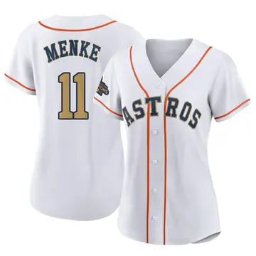 Denis Menke Women's Houston Astros Authentic White 2023 Collection Jersey - Gold