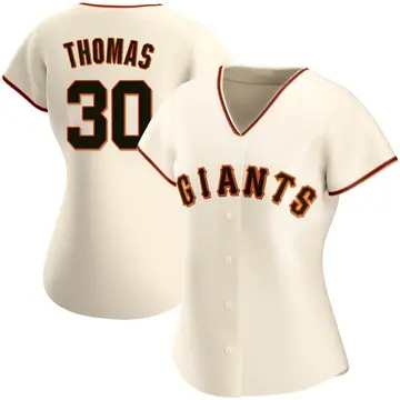 Derrel Thomas Women's San Francisco Giants Replica Home Jersey - Cream