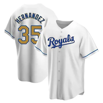 Diego Hernandez Youth Kansas City Royals Replica White Home Jersey - Gold