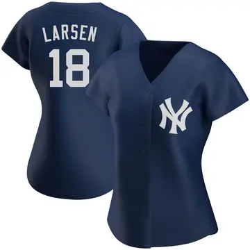 Don Larsen Women's New York Yankees Authentic Alternate Team Jersey - Navy