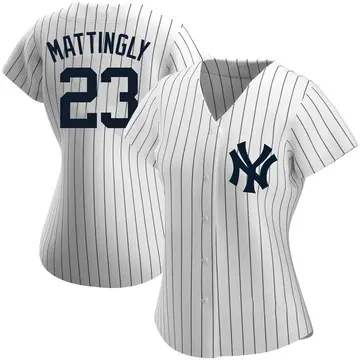 Don Mattingly Women's New York Yankees Authentic Home Name Jersey - White