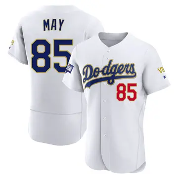 Dustin May Men's Los Angeles Dodgers Authentic 2021 Gold Program Player Jersey - White/Gold