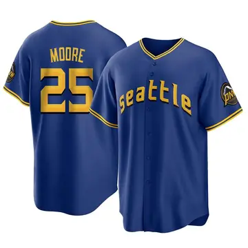 Dylan Moore Youth Seattle Mariners Replica 2023 City Connect Jersey - Royal
