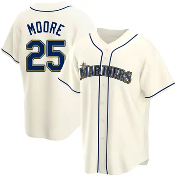 Dylan Moore Youth Seattle Mariners Replica Alternate Jersey - Cream