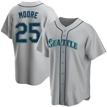 Dylan Moore Youth Seattle Mariners Replica Road Jersey - Gray