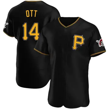 Ed Ott Men's Pittsburgh Pirates Authentic Alternate Jersey - Black