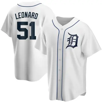 Eddys Leonard Youth Detroit Tigers Replica Home Jersey - White