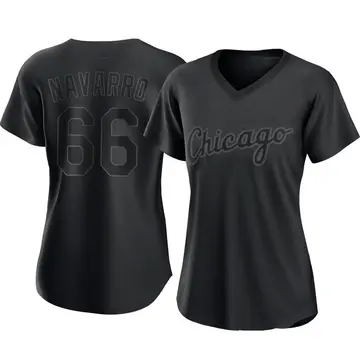 Edgar Navarro Women's Chicago White Sox Authentic Pitch Fashion Jersey - Black