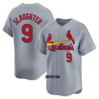 Enos Slaughter Men's St. Louis Cardinals Limited Away Jersey - Gray