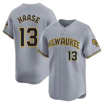 Eric Haase Youth Milwaukee Brewers Limited Away Jersey - Gray