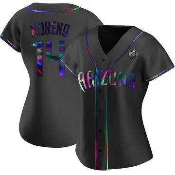 Gabriel Moreno Women's Arizona Diamondbacks Authentic Alternate 2023 World Series Jersey - Black Holographic