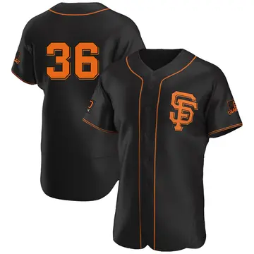 Gaylord Perry Men's San Francisco Giants Authentic Alternate Jersey - Black