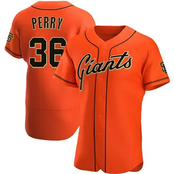 Gaylord Perry Men's San Francisco Giants Authentic Alternate Jersey - Orange