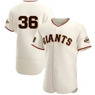 Gaylord Perry Men's San Francisco Giants Authentic Home Jersey - Cream