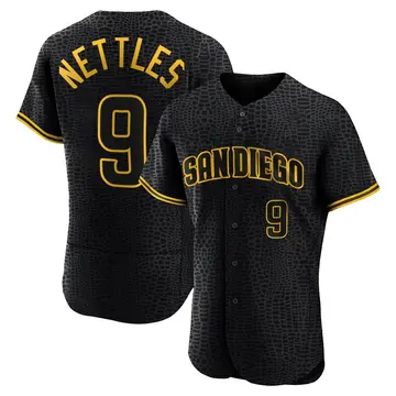 Graig Nettles Men's San Diego Padres Authentic Snake Skin City Jersey - Black