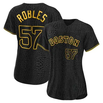 Hansel Robles Women's Boston Red Sox Authentic Snake Skin City Jersey - Black