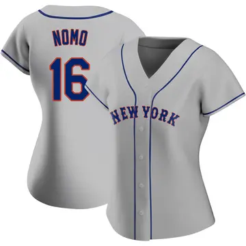 Hideo Nomo Women's New York Mets Authentic Road Jersey - Gray