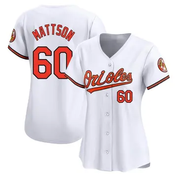 Isaac Mattson Women's Baltimore Orioles Limited Home Jersey - White