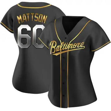 Isaac Mattson Women's Baltimore Orioles Replica Alternate Jersey - Black Golden