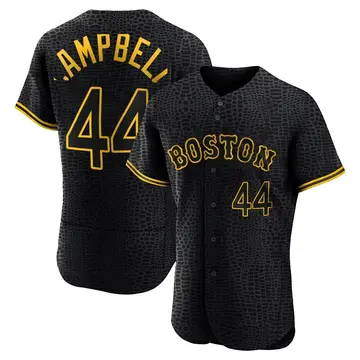 Isaiah Campbell Men's Boston Red Sox Authentic Snake Skin City Jersey - Black