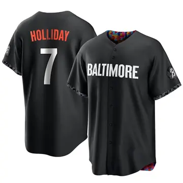 Jackson Holliday Men's Baltimore Orioles Replica 2023 City Connect Jersey - Black