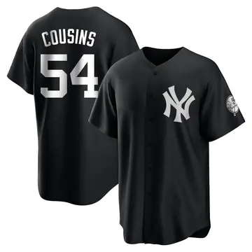 Jake Cousins Men's New York Yankees Replica Jersey - Black/White
