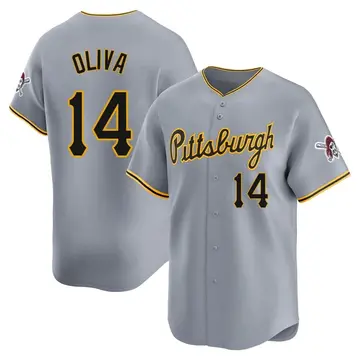 Jared Oliva Men's Pittsburgh Pirates Limited Away Jersey - Gray