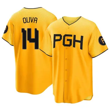 Jared Oliva Men's Pittsburgh Pirates Replica 2023 City Connect Jersey - Gold