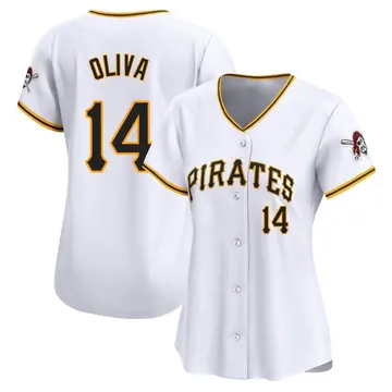 Jared Oliva Women's Pittsburgh Pirates Limited Home Jersey - White