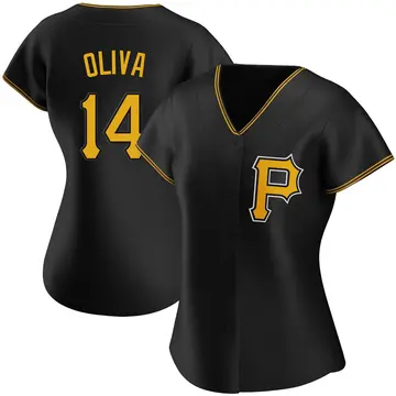 Jared Oliva Women's Pittsburgh Pirates Replica Alternate Jersey - Black