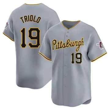 Jared Triolo Men's Pittsburgh Pirates Limited Away Jersey - Gray