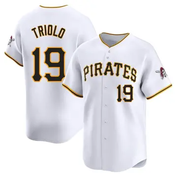 Jared Triolo Men's Pittsburgh Pirates Limited Home Jersey - White