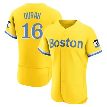 Jarren Duran Men's Boston Red Sox Authentic Blue 2021 City Connect Jersey - Gold/Light